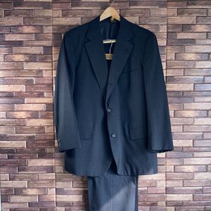 Vintage Mens Brooks Brothers Golden Fleece Gray Pinstriped Suit43R 38x29
